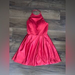 Sherri  Hill women’s Halter Fit-and-Flare red  Dress  size 10